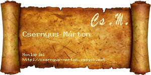 Csernyus Márton névjegykártya